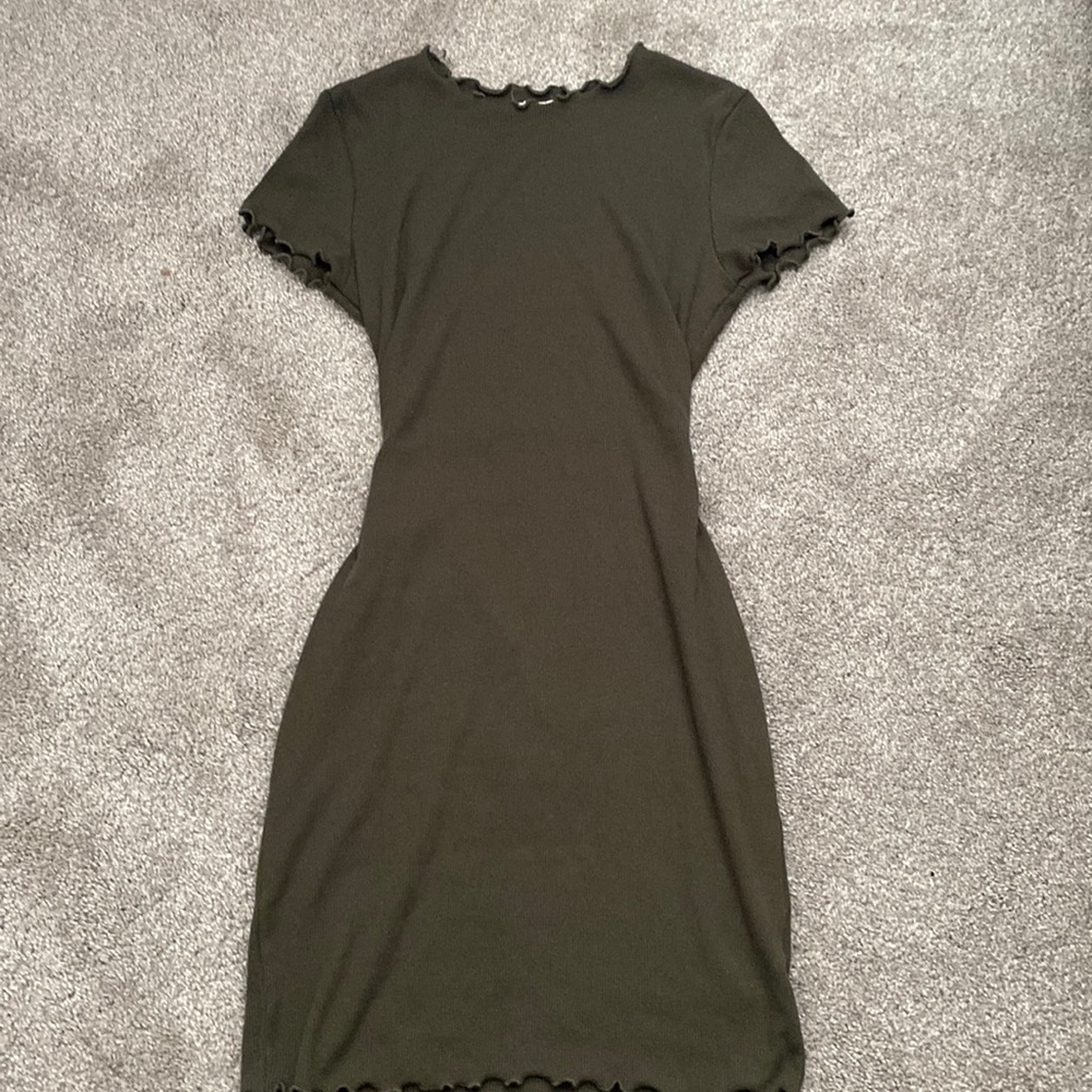 Green mini dress